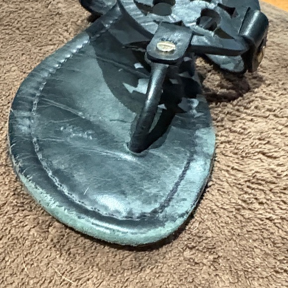 Tory Burch Black Leather Thong Sandals - Picture 4 of 10